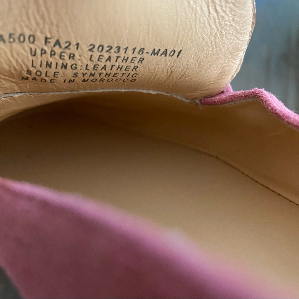 J. Crew Women's Pink Leather Upper Flat Shoe Size 7 - Picture 6 of 6